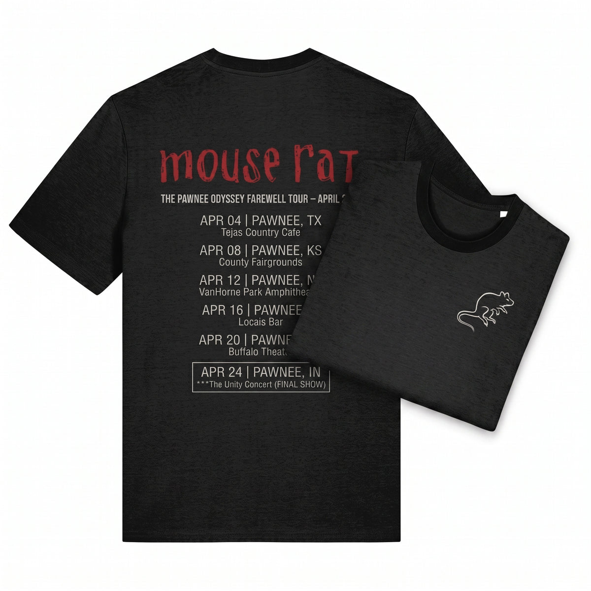 Mouse Rat Pawnee Odyssey Farewell Tour T-Shirt Parks and Rec
