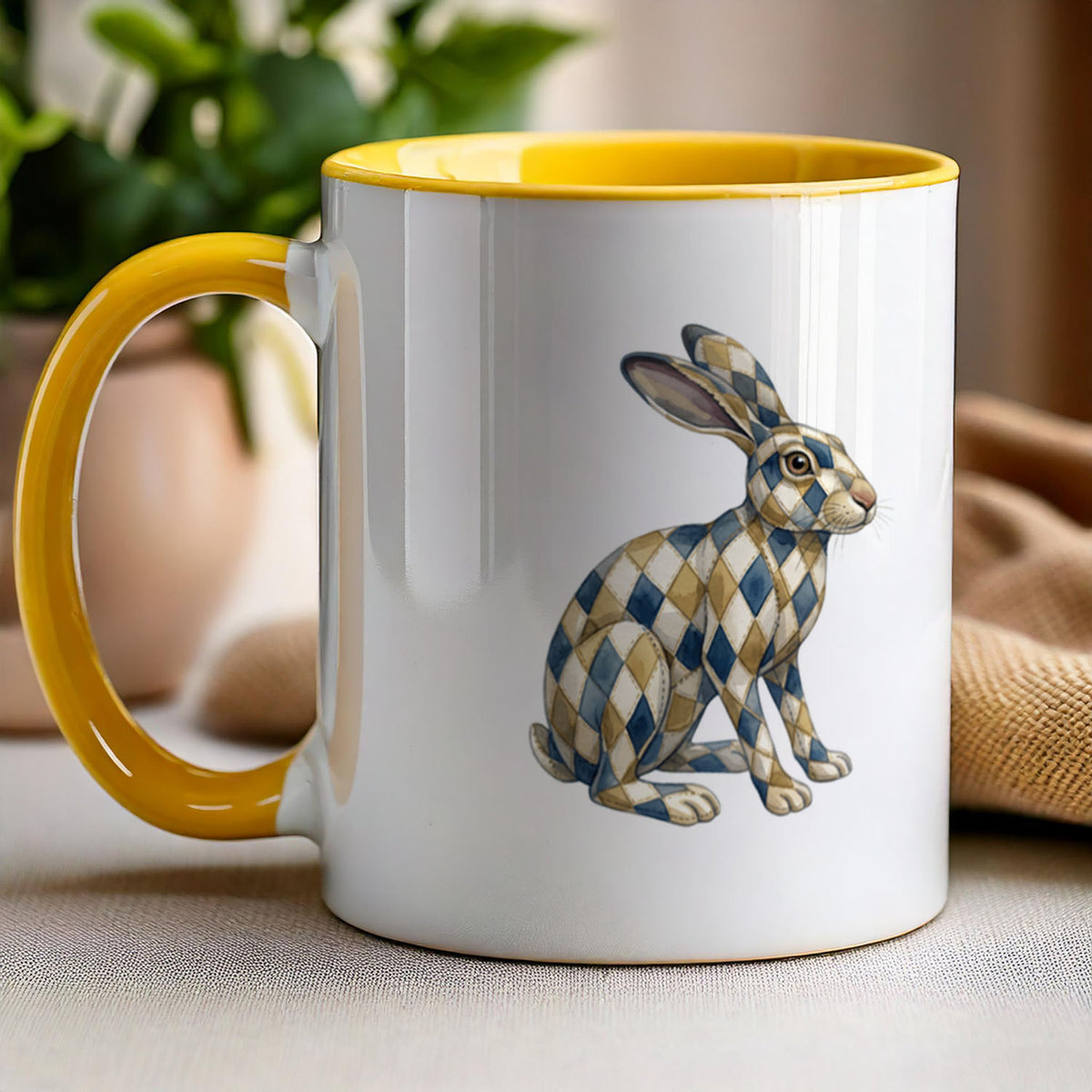 PP-MUG-11OZ-YELLOW - Yellow Ceramic 11oz Mug Mockup