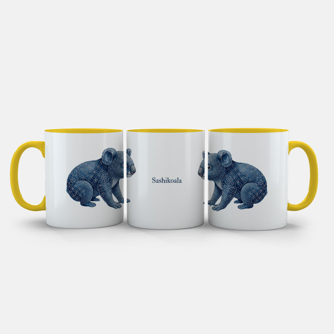 PP-MUG-11OZ-YELLOW - Yellow Ceramic 11oz Mug Mockup