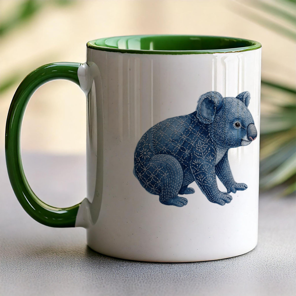 PP-MUG-11OZ-GREEN - Green Ceramic 11oz Mug Mockup