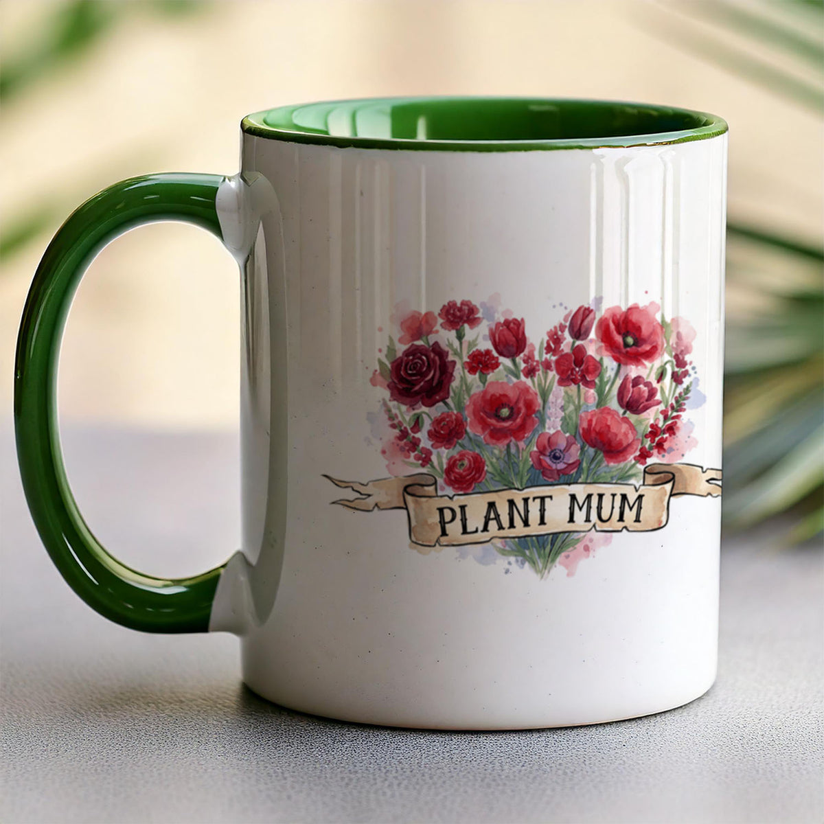 PP-MUG-11OZ-GREEN - Green Ceramic 11oz Mug Mockup